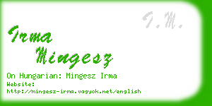 irma mingesz business card